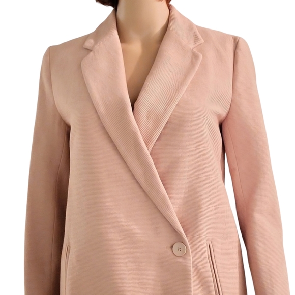 Zara Soft Lightweight Textured Coat Peacoat / Sz XS / Dull salmon / pinkish - Picture 5 of 17